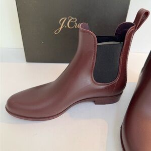 J. Crew Women’s Dark Burgundy Ankle Rain Boots